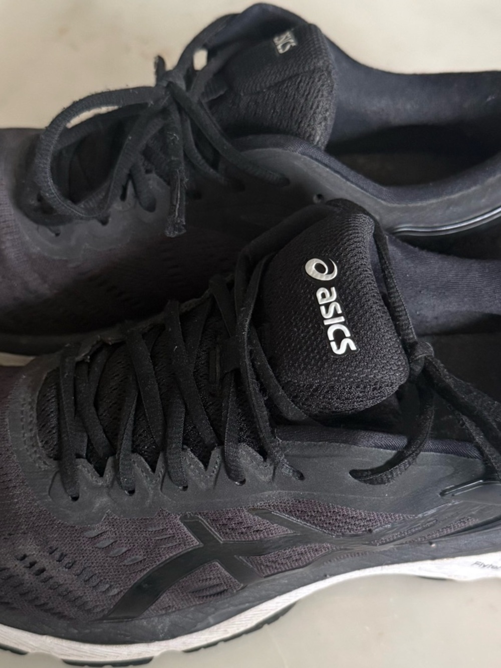 ASICS Black and White Men's Running Sneakers